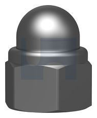 DOME HEX NUT WITH NYLOC RING 304 DIN986 DOME NUT NYLOC:  M8 thumbnail 3