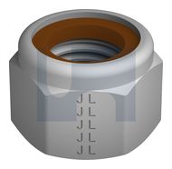 HUP NYLOC HEX NUT BROWN RING ZFS CL8 ISO7040 HUP NYLBR: M12 thumbnail 3