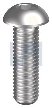BUTTON HEAD SOCKET SCREW HEX 304 BHSS: 10-24UNC X   1/2 thumbnail 3