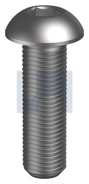 BUTTON HEAD SOCKET SCREW HEX PLN SO BHSS: 1/4 UNF X   1 thumbnail 3