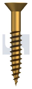 COUNTERSUNK WOOD SCREW BRASS WOOD CSK SL: #06 X 1 thumbnail 3