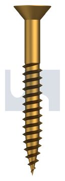 COUNTERSUNK WOOD SCREW BRASS WOOD CSK SL: #06 X 1-1/4 thumbnail 3