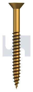 COUNTERSUNK WOOD SCREW BRASS WOOD CSK SL: #06 X 1-1/2 thumbnail 3