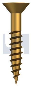 COUNTERSUNK WOOD SCREW BRASS WOOD CSK SL: #08 X 1 thumbnail 3