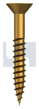 COUNTERSUNK WOOD SCREW BRASS WOOD CSK SL: #08 X 1-1/4 thumbnail 3