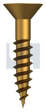 COUNTERSUNK WOOD SCREW BRASS WOOD CSK SL: #10 X 1 thumbnail 3