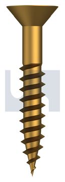 COUNTERSUNK WOOD SCREW BRASS WOOD CSK SL: #10 X 1-1/4 thumbnail 3