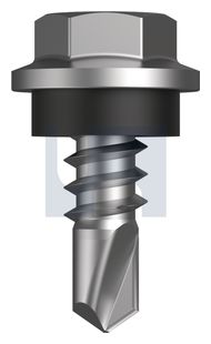 METAL SDS HEX HEAD + WASHER CL4 MET SEAL HX: 8-18X 12 thumbnail 3