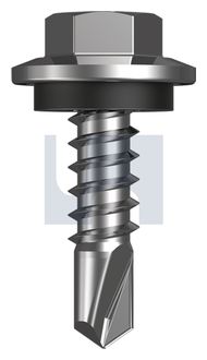 METAL SDS HEX HEAD + WASHER CL4 MET SEAL HX:12-14X 20 thumbnail 3
