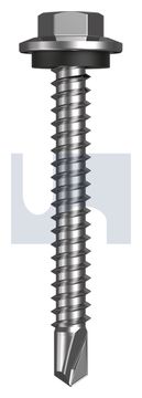 METAL SDS HEX HEAD + WASHER CL4 MET SEAL HX:12-14X 45 thumbnail 3