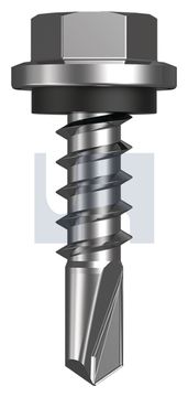 METAL SDS HEX HEAD + WASHER CL4 MET SEAL HX:14-10X 25 thumbnail 3