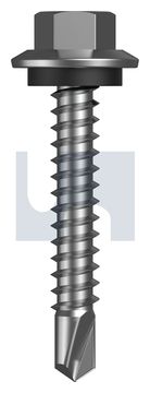 BDX METAL SDS HEX HEAD+WASHER X9 MET SEAL HX:12-14X 35 thumbnail 3