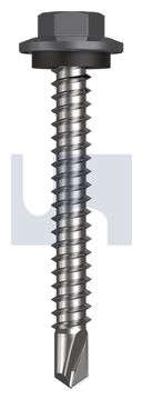 METAL SDS HEX HEAD + WASHER CL4 BA MET SEAL HX:12-14X 45 thumbnail 3