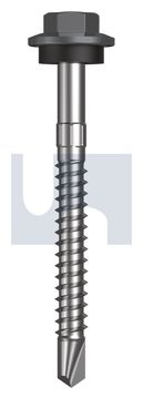 METAL SDS HEX HEAD + WASHER CL4 BA MET SEAL HX S:12-14X 55 thumbnail 3