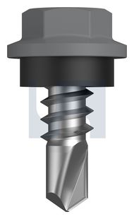METAL SDS HEX HEAD + WASHER CL4 BG MET SEAL HX: 8-18X 12 thumbnail 3