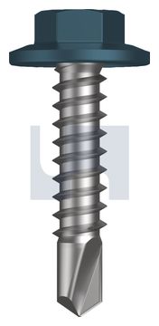 METAL SDS FLANGED HEX HEAD CL4 BR MET FLG HX:12-14X 25 thumbnail 3