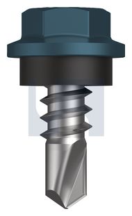METAL SDS HEX HEAD + WASHER CL4 BR MET SEAL HX: 8-18X 12 thumbnail 3