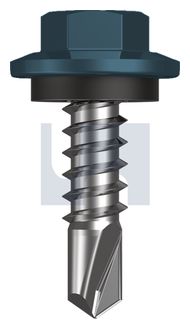 METAL SDS HEX HEAD + WASHER CL4 BR MET SEAL HX:12-14X 20 thumbnail 3