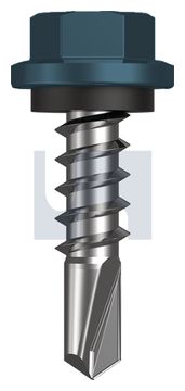 METAL SDS HEX HEAD + WASHER CL4 BR MET SEAL HX:14-10X 25 thumbnail 3