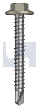 METAL SDS FLANGED HEX HEAD CL4 BU MET FLG HX:12-14X 45 thumbnail 3