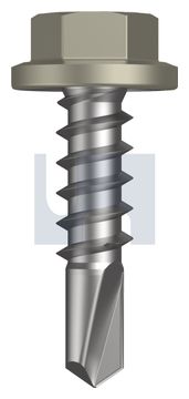 METAL SDS FLANGED HEX HEAD CL4 BU MET FLG HX:14-10X 25 thumbnail 3