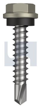 METAL SDS HEX HEAD + WASHER CL4 BU MET SEAL HX:10-16X 25 thumbnail 3