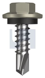 METAL SDS HEX HEAD + WASHER CL4 BU MET SEAL HX:12-14X 20 thumbnail 3