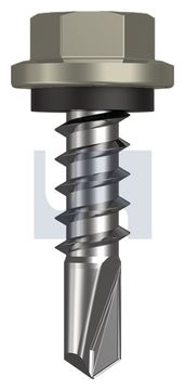 METAL SDS HEX HEAD + WASHER CL4 BU MET SEAL HX:14-10X 25 thumbnail 3