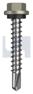METAL SDS HEX HEAD + WASHER CL4 BU MET SEAL HX:14-10X 42 thumbnail 3