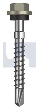 METAL SDS HEX HEAD + WASHER CL4 BU MET SEAL HX S:14-10X 50 thumbnail 3