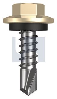 METAL SDS HEX HEAD + WASHER CL4 CC MET SEAL HX:12-14X 20 thumbnail 3
