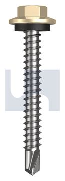 METAL SDS HEX HEAD + WASHER CL4 CC MET SEAL HX:12-14X 45 thumbnail 3
