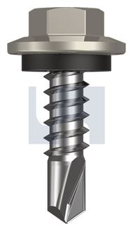 METAL SDS HEX HEAD + WASHER CL4 DU MET SEAL HX:12-14X 20 thumbnail 3