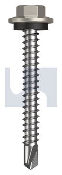 METAL SDS HEX HEAD + WASHER CL4 DU MET SEAL HX:12-14X 45 thumbnail 3