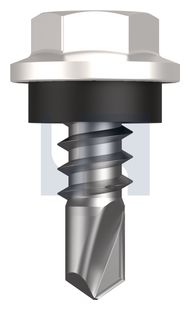 METAL SDS HEX HEAD + WASHER CL4 DW MET SEAL HX: 8-18X 12 thumbnail 3