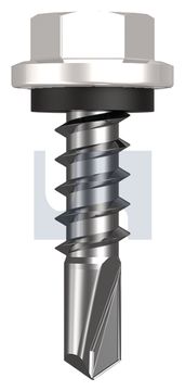 METAL SDS HEX HEAD + WASHER CL4 DW MET SEAL HX:14-10X 25 thumbnail 3