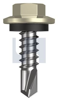 METAL SDS HEX HEAD + WASHER CL4 EH MET SEAL HX:12-14X 20 thumbnail 3