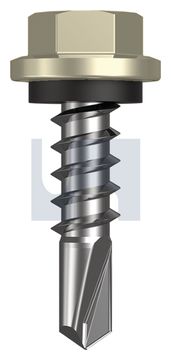 METAL SDS HEX HEAD + WASHER CL4 EH MET SEAL HX:14-10X 25 thumbnail 3
