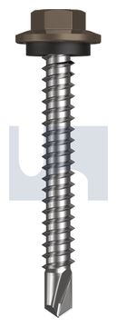 METAL SDS HEX HEAD + WASHER CL4 JA MET SEAL HX:12-14X 45 thumbnail 3