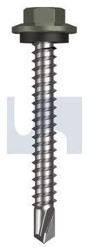 METAL SDS HEX HEAD + WASHER CL4 MA MET SEAL HX:12-14X 45 thumbnail 3
