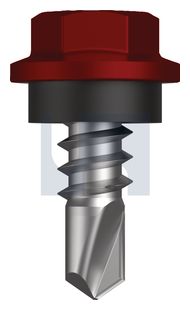 METAL SDS HEX HEAD + WASHER CL4 MR MET SEAL HX: 8-18X 12 thumbnail 3