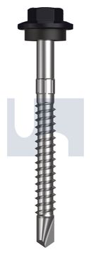 METAL SDS HEX HEAD + WASHER CL4 NS MET SEAL HX S:12-14X 55 thumbnail 3