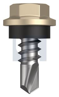 METAL SDS HEX HEAD + WASHER CL4 PA MET SEAL HX: 8-18X 12 thumbnail 3