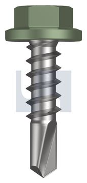 METAL SDS FLANGED HEX HEAD CL4 PE MET FLG HX:14-10X 25 thumbnail 3