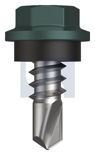 METAL SDS HEX HEAD + WASHER CL4 PL MET SEAL HX: 8-18X 12 thumbnail 3