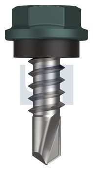 METAL SDS HEX HEAD + WASHER CL4 PL MET SEAL HX:10-16X 16 thumbnail 3