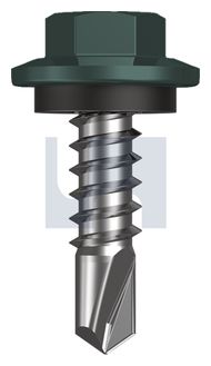 METAL SDS HEX HEAD + WASHER CL4 PL MET SEAL HX:12-14X 20 thumbnail 3