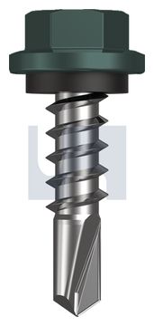 METAL SDS HEX HEAD + WASHER CL4 PL MET SEAL HX:14-10X 25 thumbnail 3
