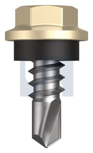 METAL SDS HEX HEAD + WASHER CL4 PR MET SEAL HX: 8-18X 12 thumbnail 3