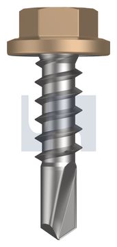 METAL SDS FLANGED HEX HEAD CL4 PT MET FLG HX:14-10X 25 thumbnail 3